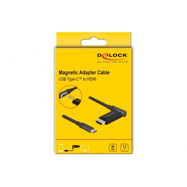 Delock 66685 1,2m USB-C - HDMI 4K 60Hz mágneses kábel