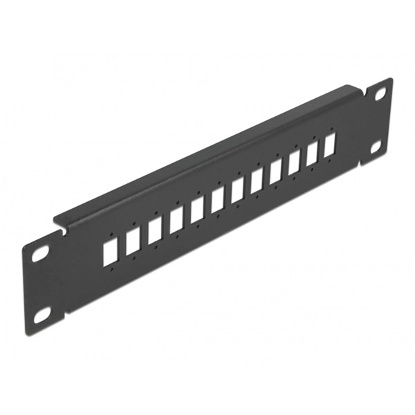 Delock 66801 10" SC Simplex/LC Duplex-hez 1U 12 portos fekete üvegszálas patch panel