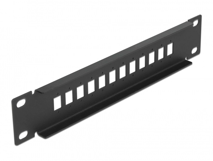 Delock 66801 10" SC Simplex/LC Duplex-hez 1U 12 portos fekete üvegszálas patch panel