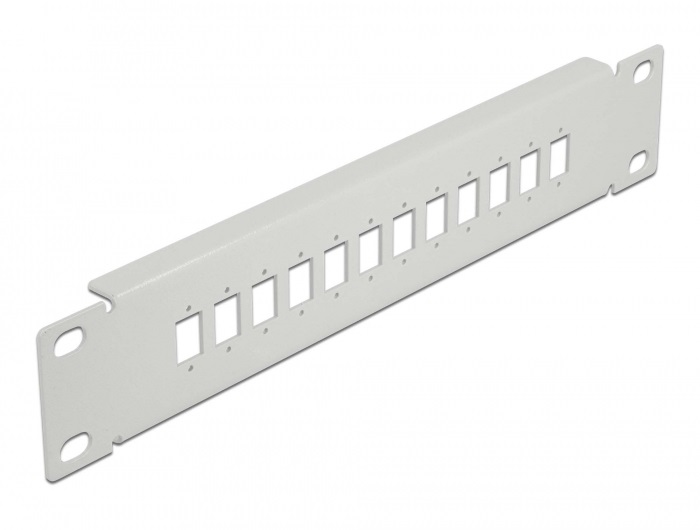 Delock 66803 10" SC Simplex/LC Duplex-hez 1U 12 portos szürke üvegszálas patch panel