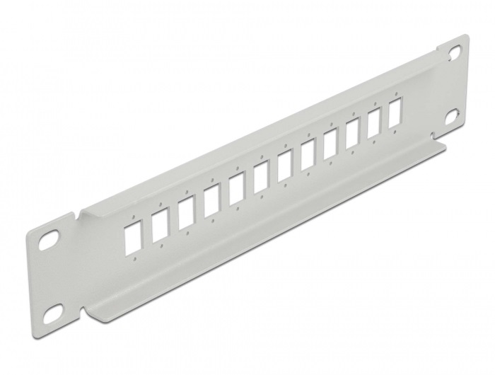 Delock 66803 10" SC Simplex/LC Duplex-hez 1U 12 portos szürke üvegszálas patch panel