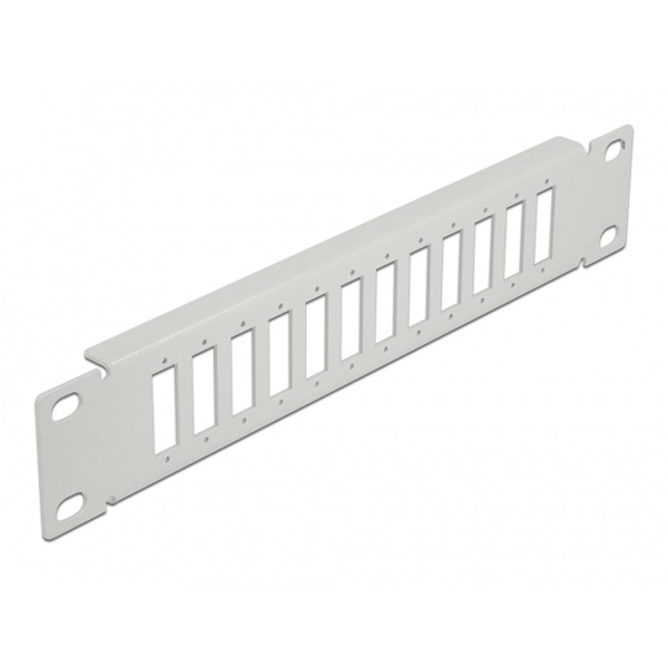 Delock 66804 10" SC Duplex/LC Quad-hez 1U 12 portos szürke üvegszálas patch panel