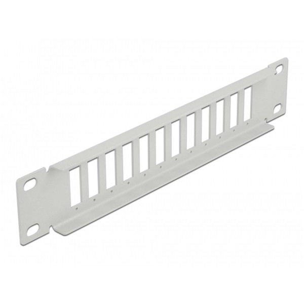 Delock 66804 10" SC Duplex/LC Quad-hez 1U 12 portos szürke üvegszálas patch panel