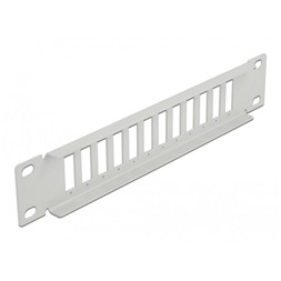 Delock 66804 10" SC Duplex/LC Quad-hez 1U 12 portos szürke üvegszálas patch panel