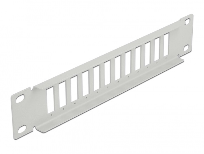 Delock 66804 10" SC Duplex/LC Quad-hez 1U 12 portos szürke üvegszálas patch panel