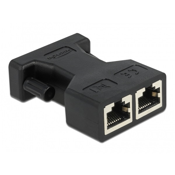Delock 66806 D-Sub 15 tűs anya - 2xRJ45 anya adapter