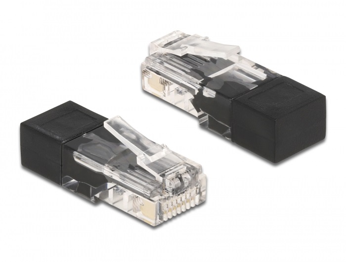 Delock 66807 RJ45 apa 60 Ohm ellenállású teszter adapter