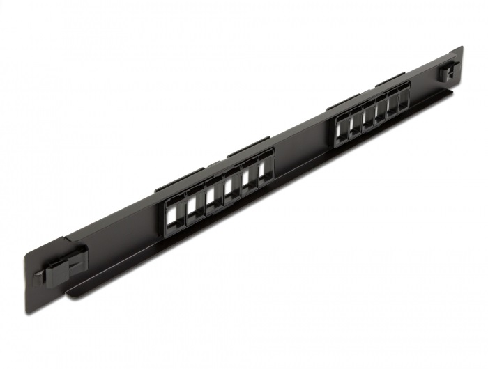 Delock 66821 19" 12 portos eszközmentes Keystone patch panel