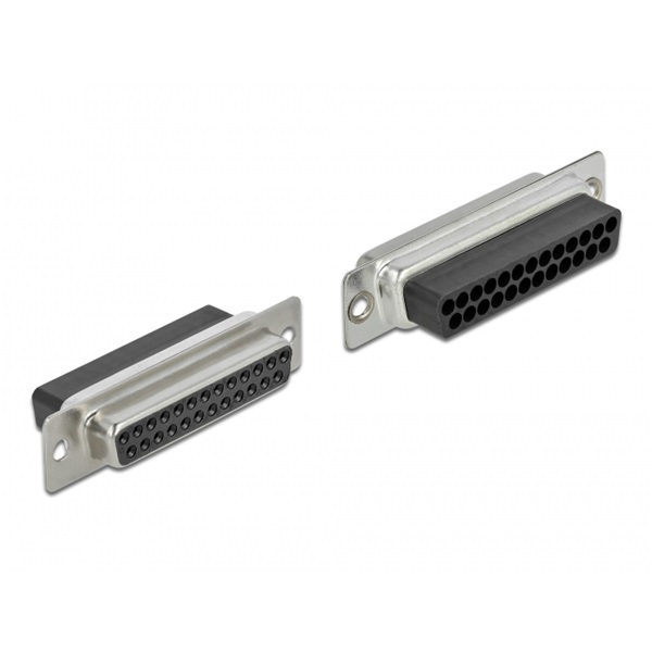 Delock 66834 D-Sub 25 tűs krimp anya - 2xRJ45 anya szerelhető csatlakozó