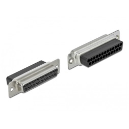 Delock 66834 D-Sub 25 tűs krimp anya - 2xRJ45 anya szerelhető csatlakozó