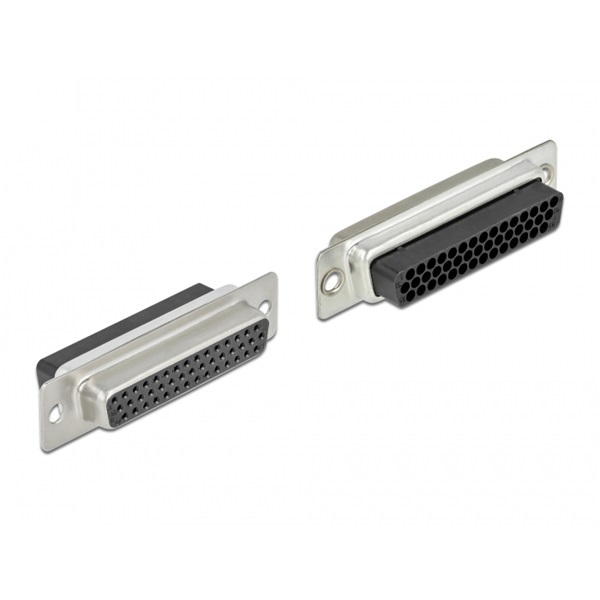 Delock 66836 D-Sub HD 44 tűs krimp anya - 2xRJ45 anya szerelhető csatlakozó