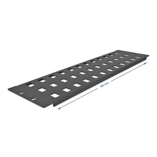 Delock 66838 19" 3U 48 portos fekete Keystone patch panel