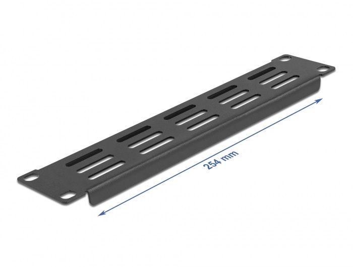 Delock 66839 10" 1U vízszintesen szellőző fekete panel