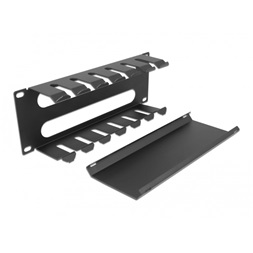Delock 66844 10" 2U fekete nyitott fekete kábelkezelő menetpanel
