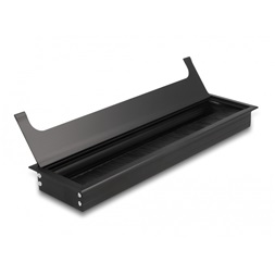 Delock 66858 300x80x28mm asztalba szerelhető kefés fekete kábelrendező