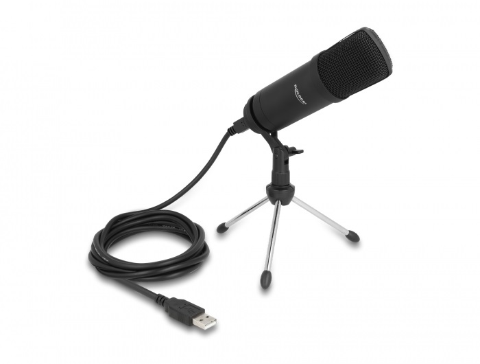 Delock 66882 24bit/192kHz USB kondenzátor streaming/podcasting mikrofon