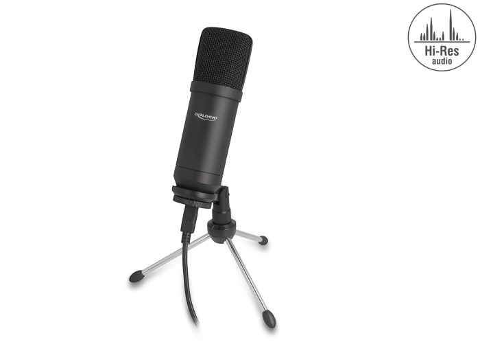 Delock 66882 24bit/192kHz USB kondenzátor streaming/podcasting mikrofon