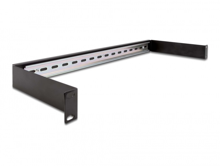 Delock 66883 19" 1U fekete DIN sin panel
