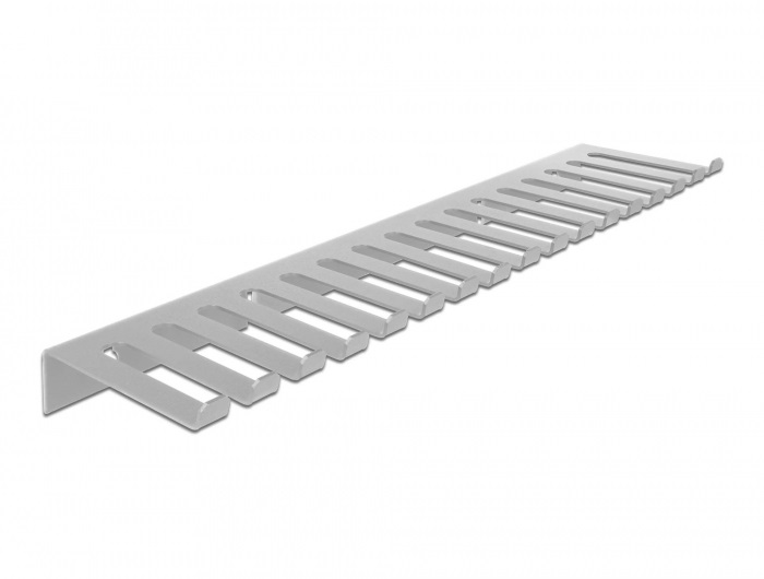 Delock 66887 325x90mm falra rögzíthető szürke kábelrendező