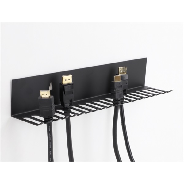 Delock 66888 318x65mm falra rögzíthető szürke kábelrendező