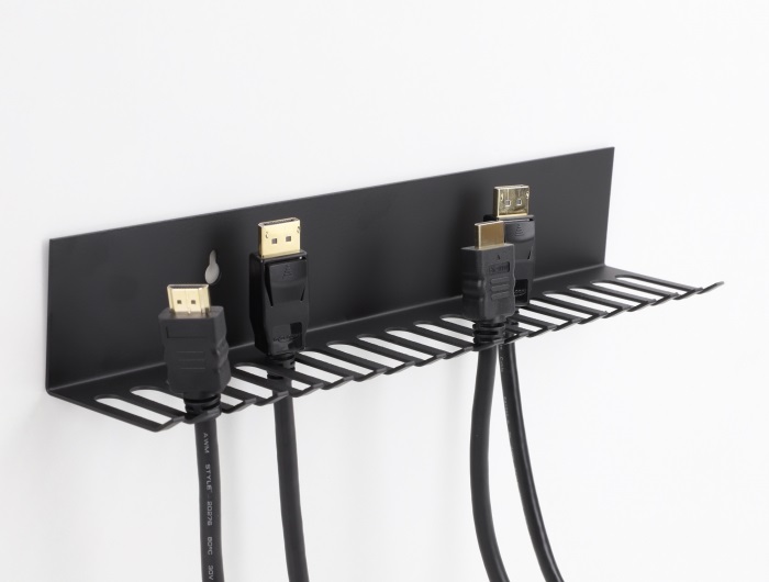 Delock 66888 318x65mm falra rögzíthető szürke kábelrendező