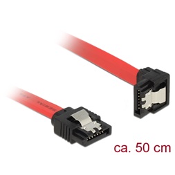 Delock 83979 6 Gb/s sebességet biztosító SATA-kábel egyenes csatlakozódugóval > lefelé néző SATA-csatlakoz