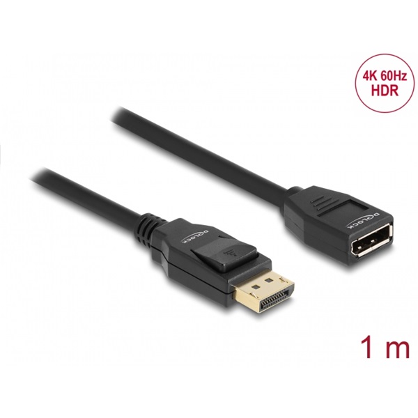 Delock 80001 1m DisplayPort 1.2 4K 60 Hz bővítőkábel