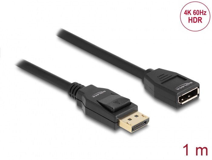 Delock 80001 1m DisplayPort 1.2 4K 60 Hz bővítőkábel
