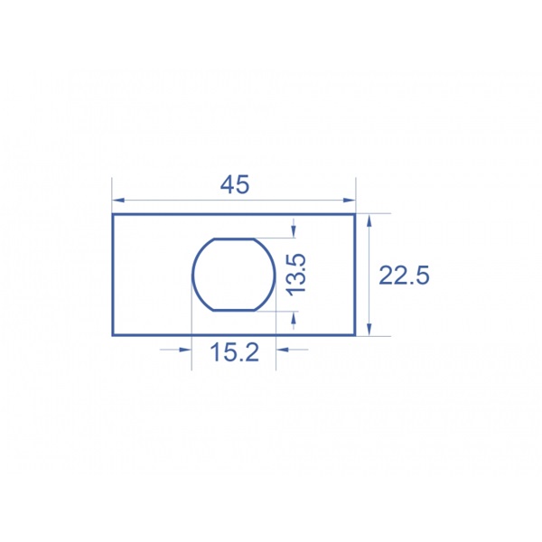 Delock 81367 Easy 45 45x22,5mm M15 csavarodásgátlós 10db-os kerek kivágású fehér modullemez