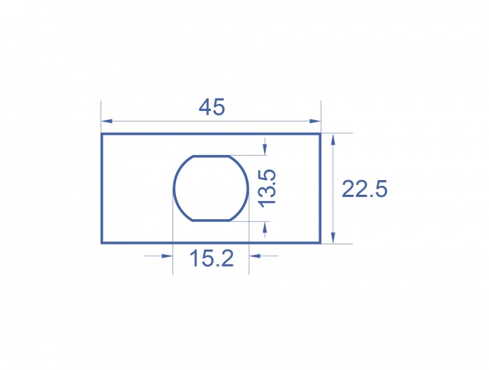 Delock 81367 Easy 45 45x22,5mm M15 csavarodásgátlós 10db-os kerek kivágású fehér modullemez