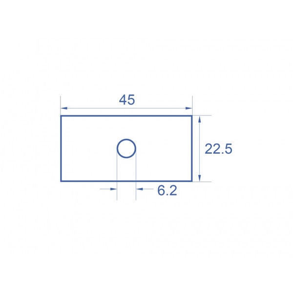 Delock 81368 Easy 45 45x22,5mm M6 10db-os kerek kivágású fehér modullemez