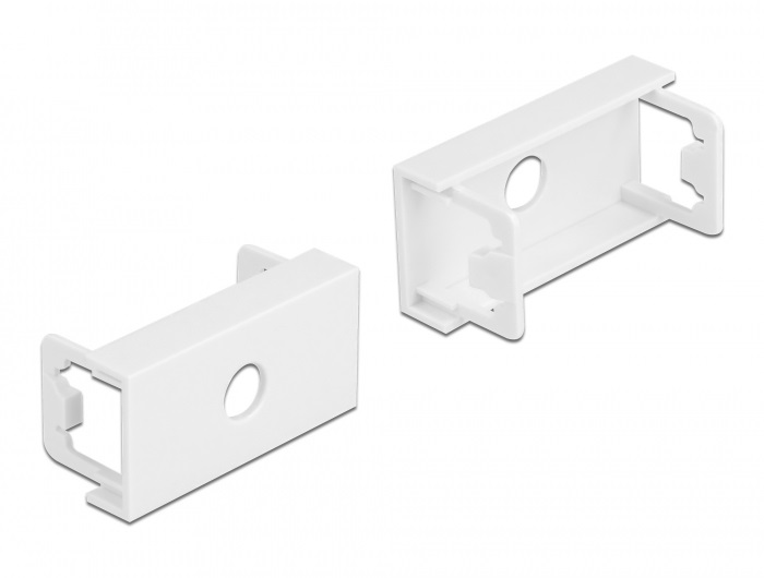 Delock 81370 Easy 45 45x22,5mm M8 10db-os kerek kivágású fehér modullemez