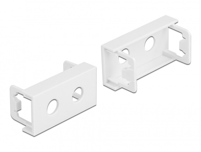 Delock 81371 Easy 45 45x22,5mm M8 10db-os dupla kerek kivágású fehér modullemez