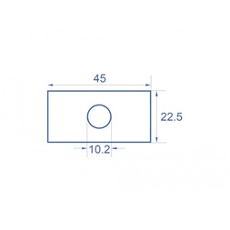 Delock 81372 Easy 45 45x22,5mm M10 10db-os kerek kivágású fehér modullemez