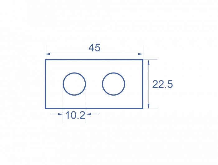 Delock 81373 Easy 45 45x22,5mm M10 10db-os dupla kerek kivágású fehér modullemez