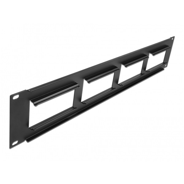 Delock 81378 Easy 45 19" 2U 4 darab 90,5x45,2mm kivágású fekete patch panel