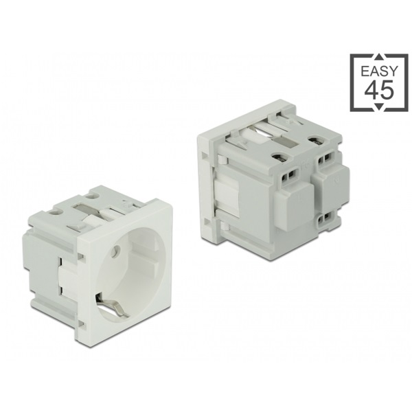 Delock 81392 Easy 45 45x45mm földelt hálózati csatlakozóaljzat
