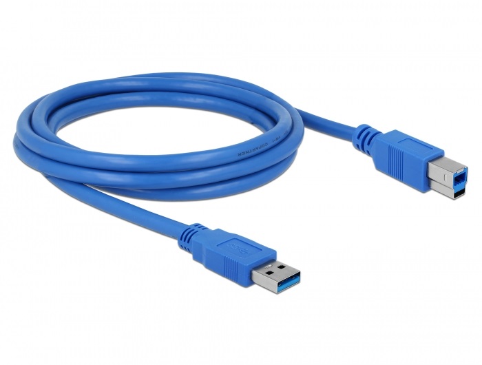 Delock 82434 USB 3.0 A-B apa/apa 2m kábel