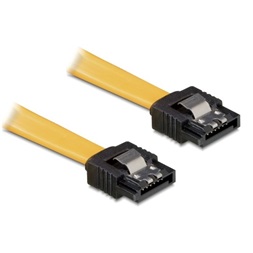 Delock 82464 SATA egyenes-egyenes fém sárga 10 cm összekötő kábel