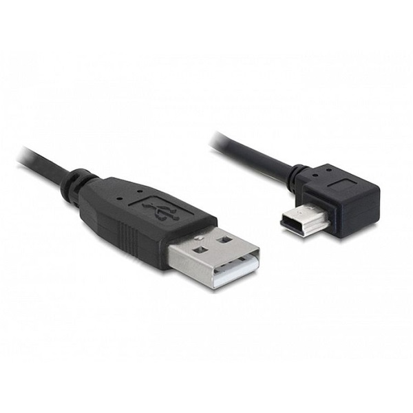 Delock 82684 5m USB 2.0 A apa/USB mini-B 5 tűs könyök apa átalakító kábel