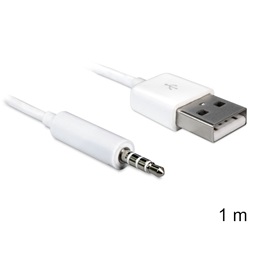 Delock 83182 USB-A apa > sztereó jack 3.5 mm apa 4 pin iPod Shuffle 1 m kábel