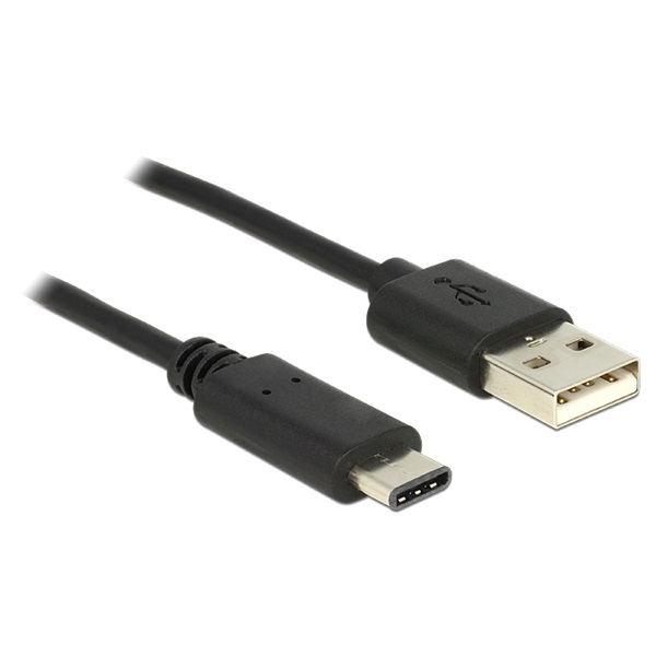 Delock 83326 0,5m USB 2.0 A/USB Type-C fekete kábel