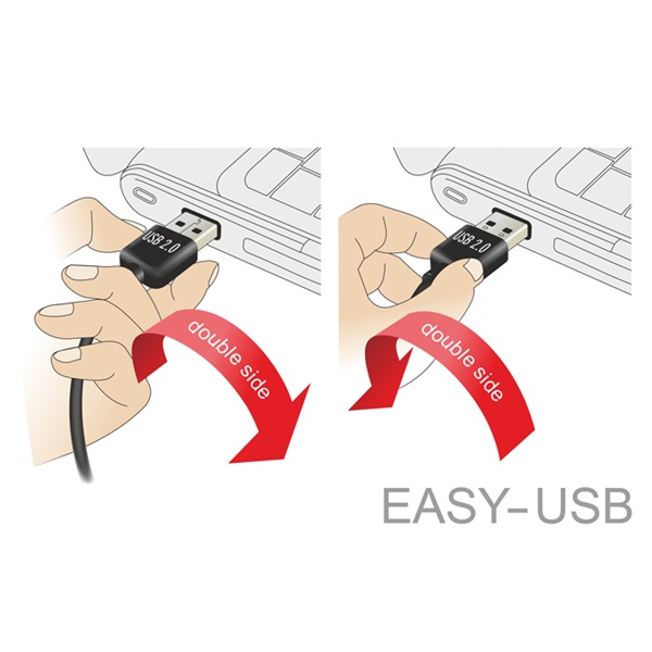Delock 83359 EASY-USB 2.0-A apa > USB-B apa 2m kábel