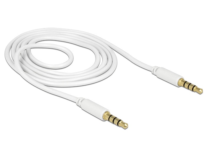 Delock 83440 1m 3.5mm 4.pol. jack dugó - 3.5mm 4.pol. jack dugó kábel