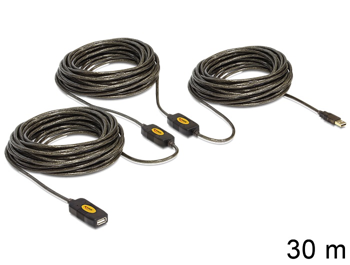 Delock 83453 30m USB 2.0 aktív hosszabbító kábel