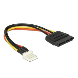 Delock 83918 SATA 15 tűs apa > 4 tűs floppy apa 15 cm tápkábel