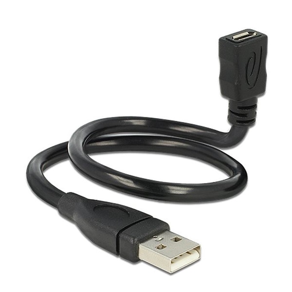 Delock 83921 ShapeCable 0,35m USB 2.0 A apa/USB 2.0 Micro-B anya kábel
