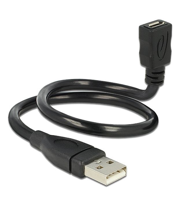 Delock 83921 ShapeCable 0,35m USB 2.0 A apa/USB 2.0 Micro-B anya kábel