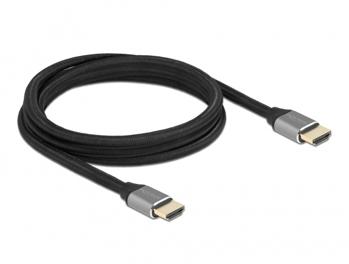 Delock 83996 2m Ultra nagy sebességű HDMI 48Gbps 8K 60Hz szürke kábel