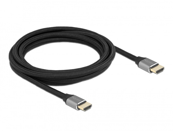 Delock 83997 3m Ultra nagy sebességű HDMI 48Gbps 8K 60Hz szürke kábel